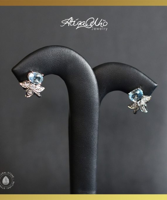 AOE-Aqua Flowers Tops