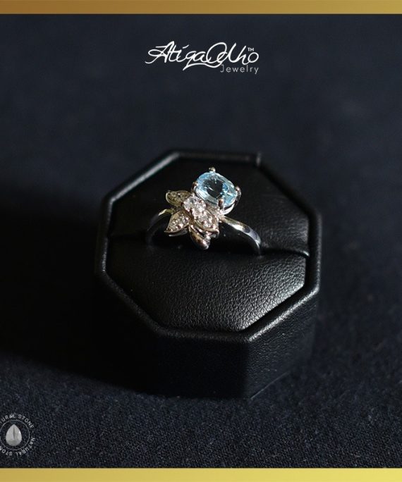 AOR-Aqua Flowers Ring