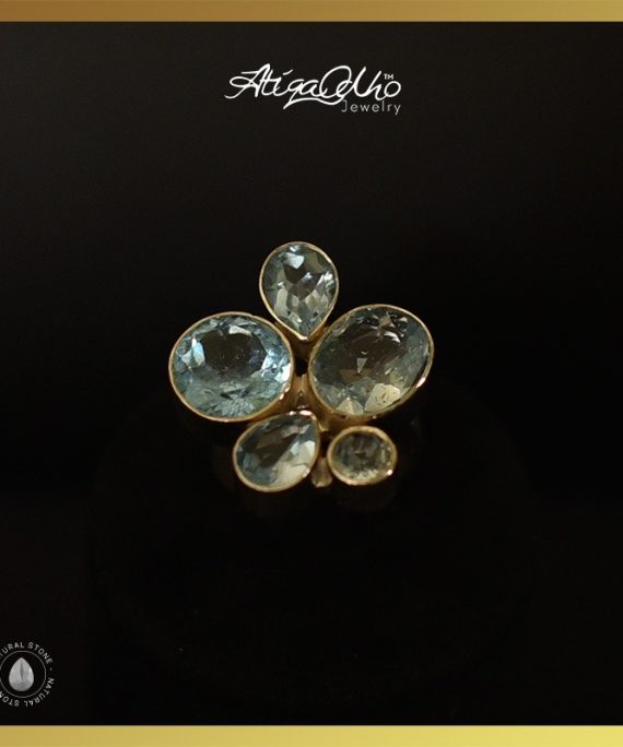 AOR-Aquamarine Love Two Ring